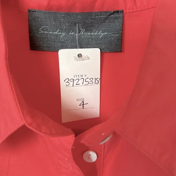 Anthropologie Coral Shirt Dress - Picture 6 of 8